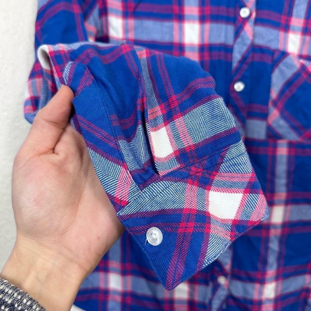 Rails Hunter Button Up Red Ruby Pleated Shirt Siz… - image 3